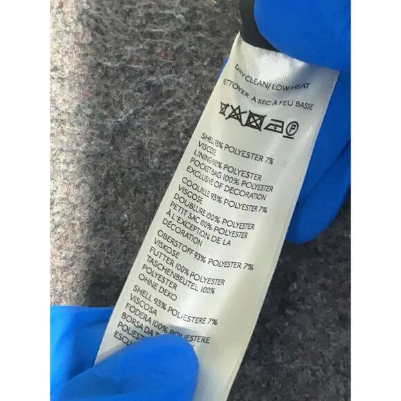 Anthropologie Maeve Embroidered Plush Bubble Coat Grey Floral M - Picture 5 of 5